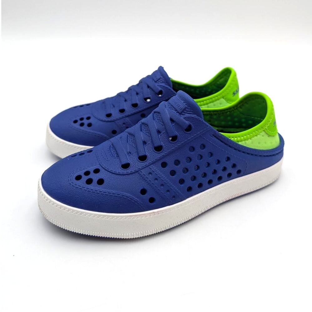 Skechers Guzman Steps Slip-On Sneaker Shoes Kids' Blue Line Size US11 EU27.5